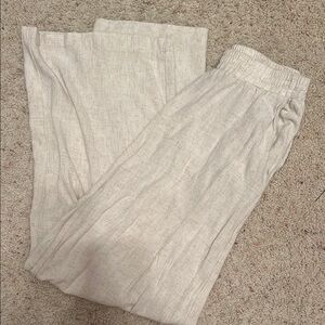 Light beige linen pants